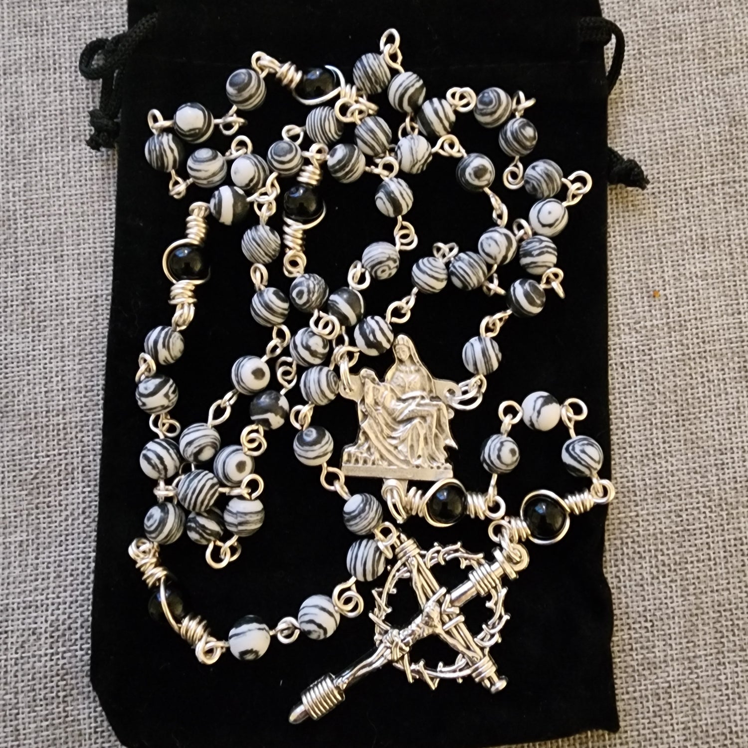 Rosary that is handmade and a beautiful addition to your prayer time.