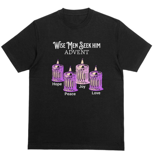 Wise Men Seek HIM Advent Christian T-Shirt 