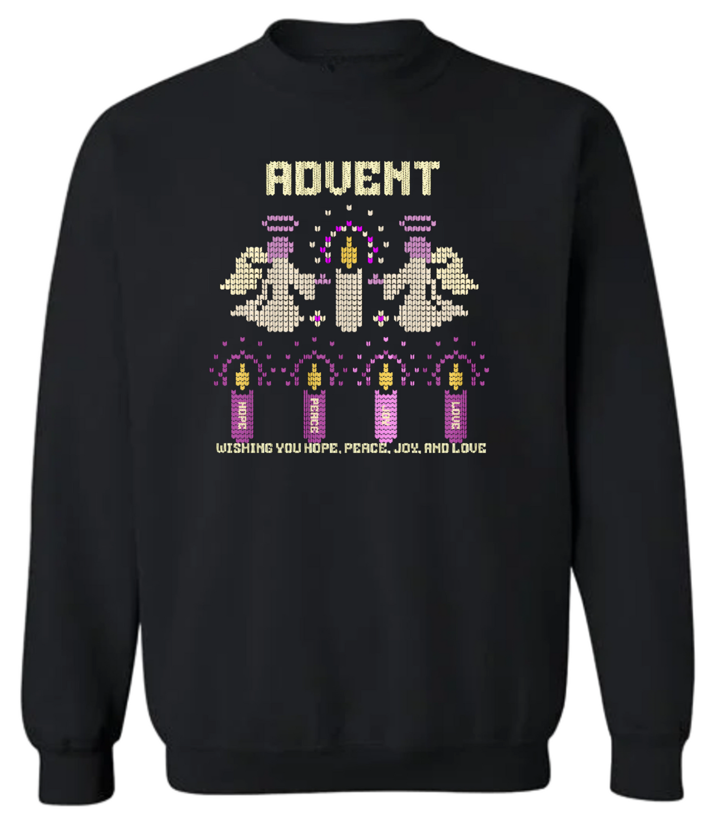 Advent Wishing You Hope Peace Joy Love Sweatshirt