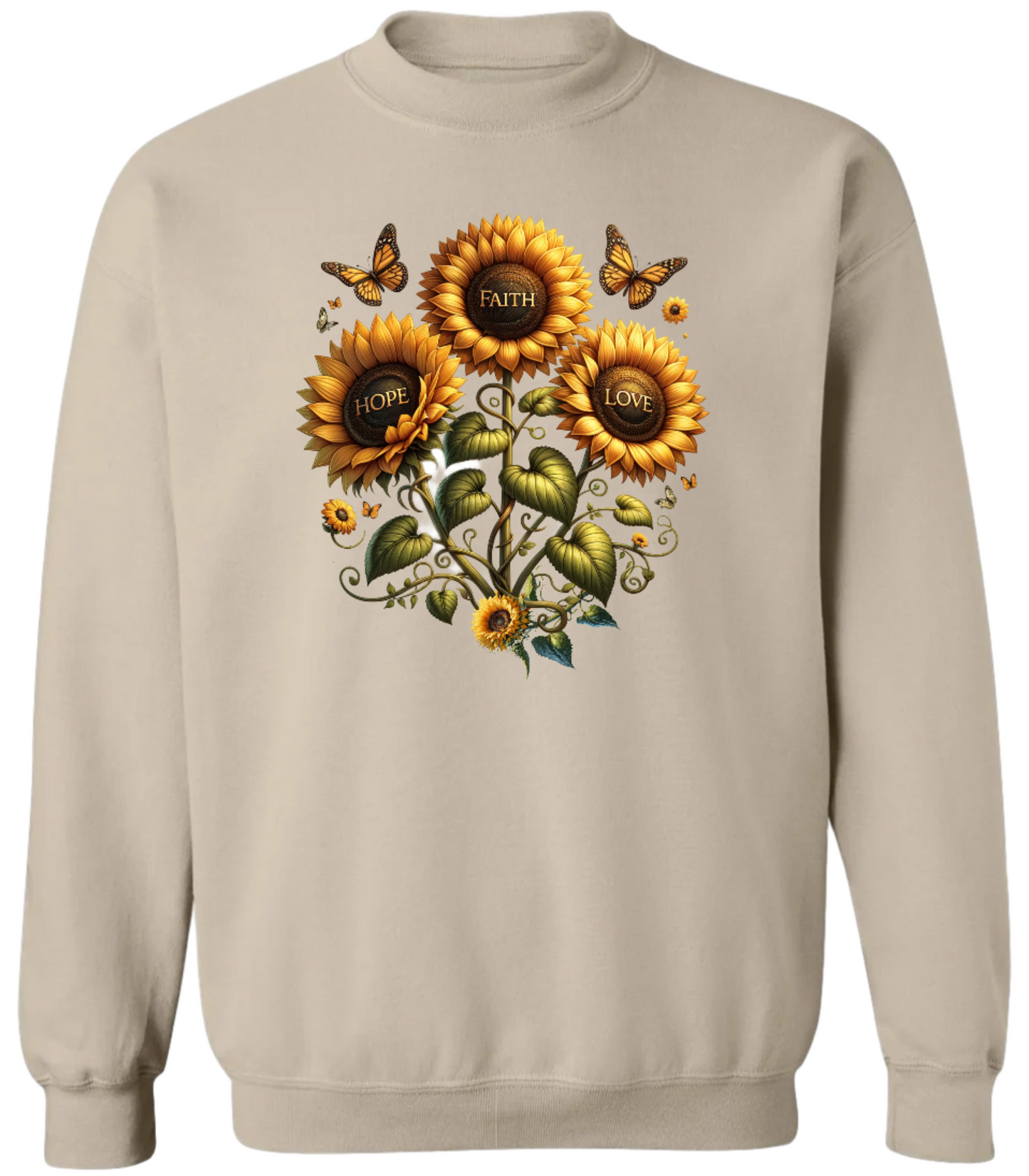 Faith Hope Love Sunflowers Sweatshirt