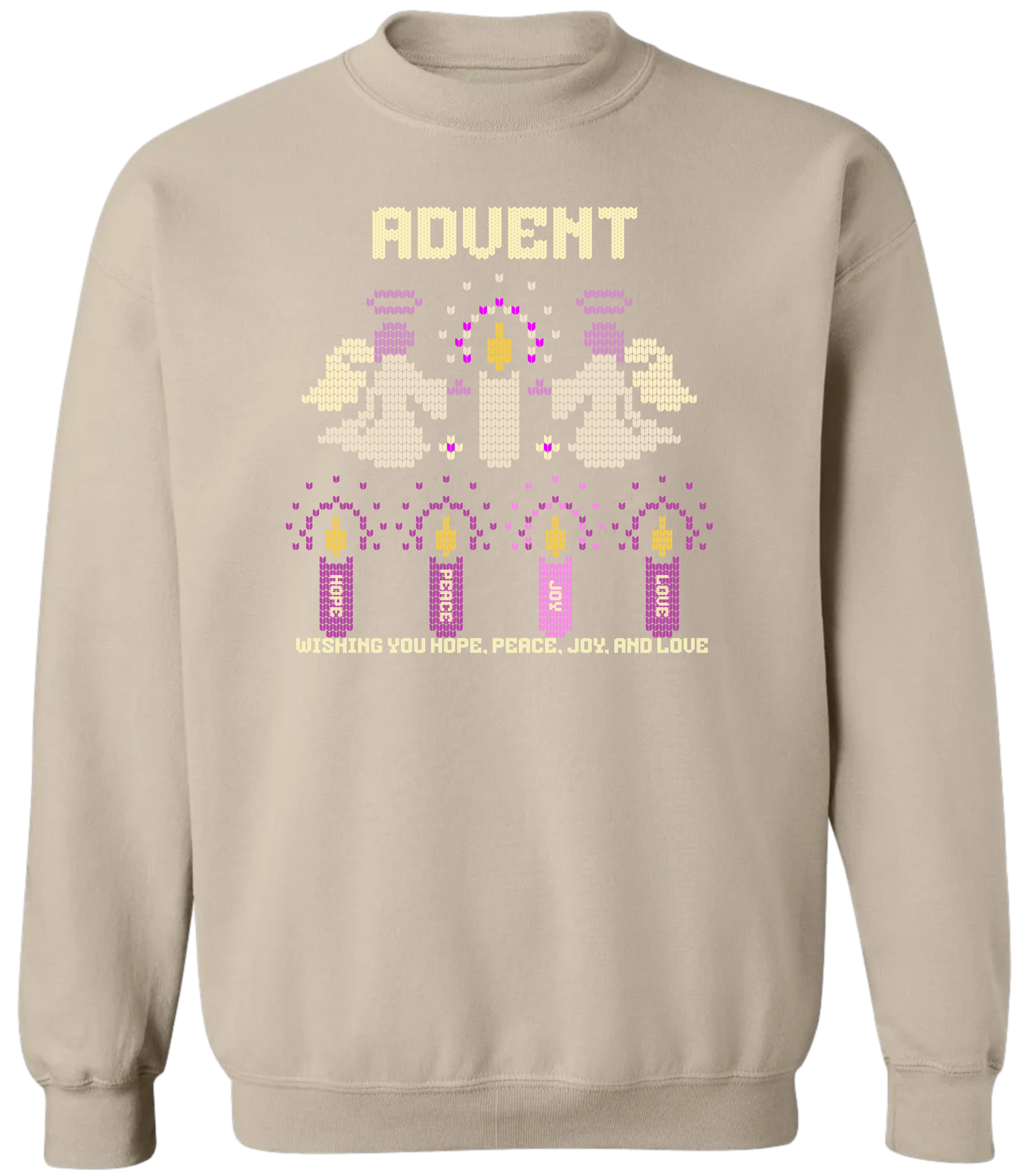 Advent Wishing You Hope Peace Joy Love Sweatshirt