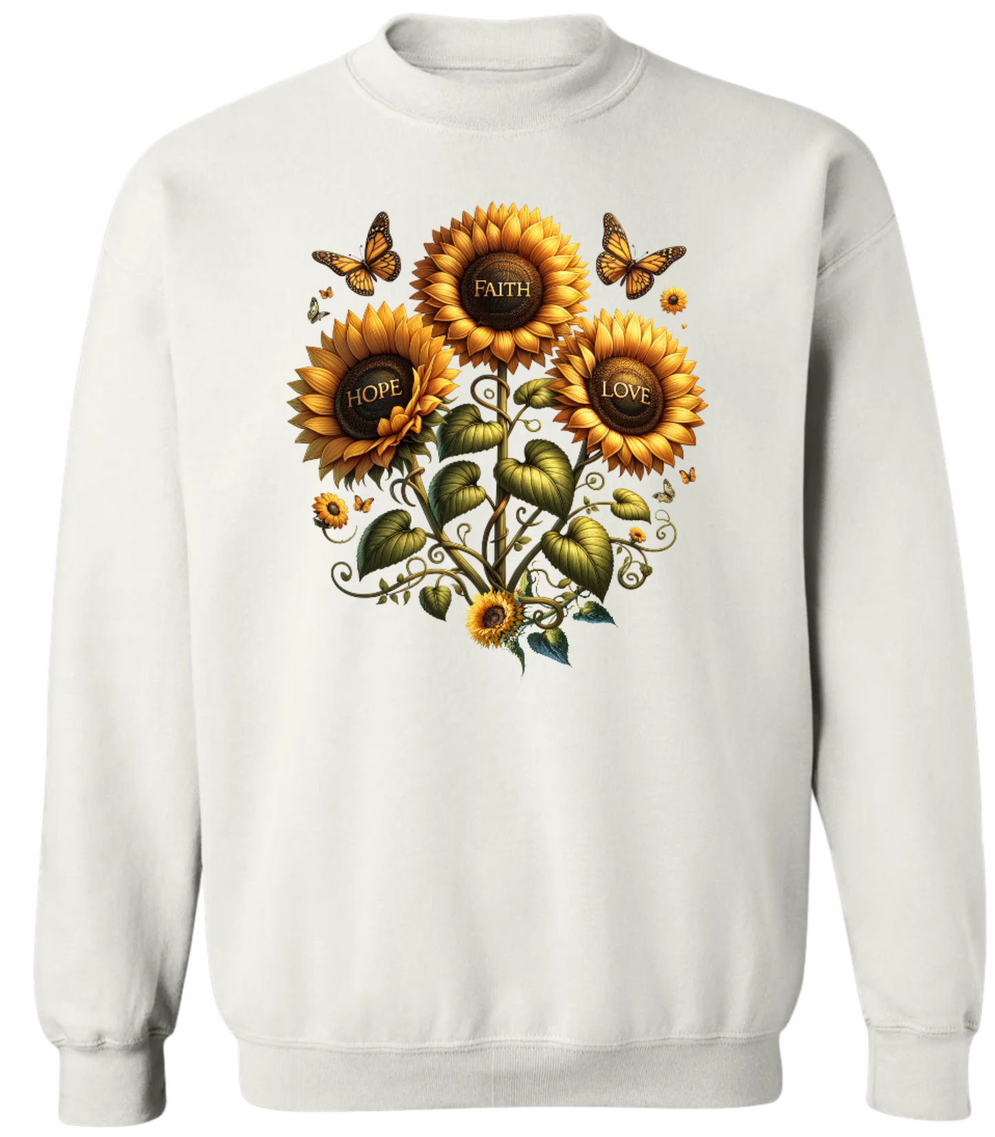 Faith Hope Love Sunflowers Sweatshirt